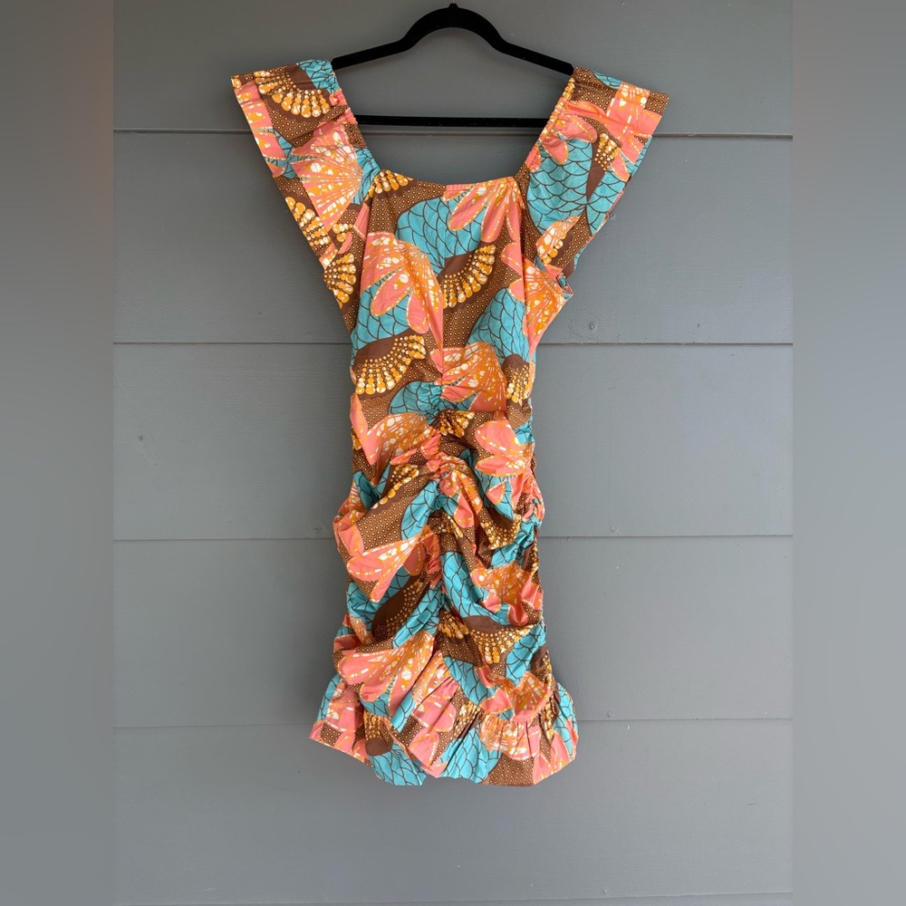 NWT Cleobella Tiana Ruched Mini Dress in Riviera Print - Picture 4 of 14